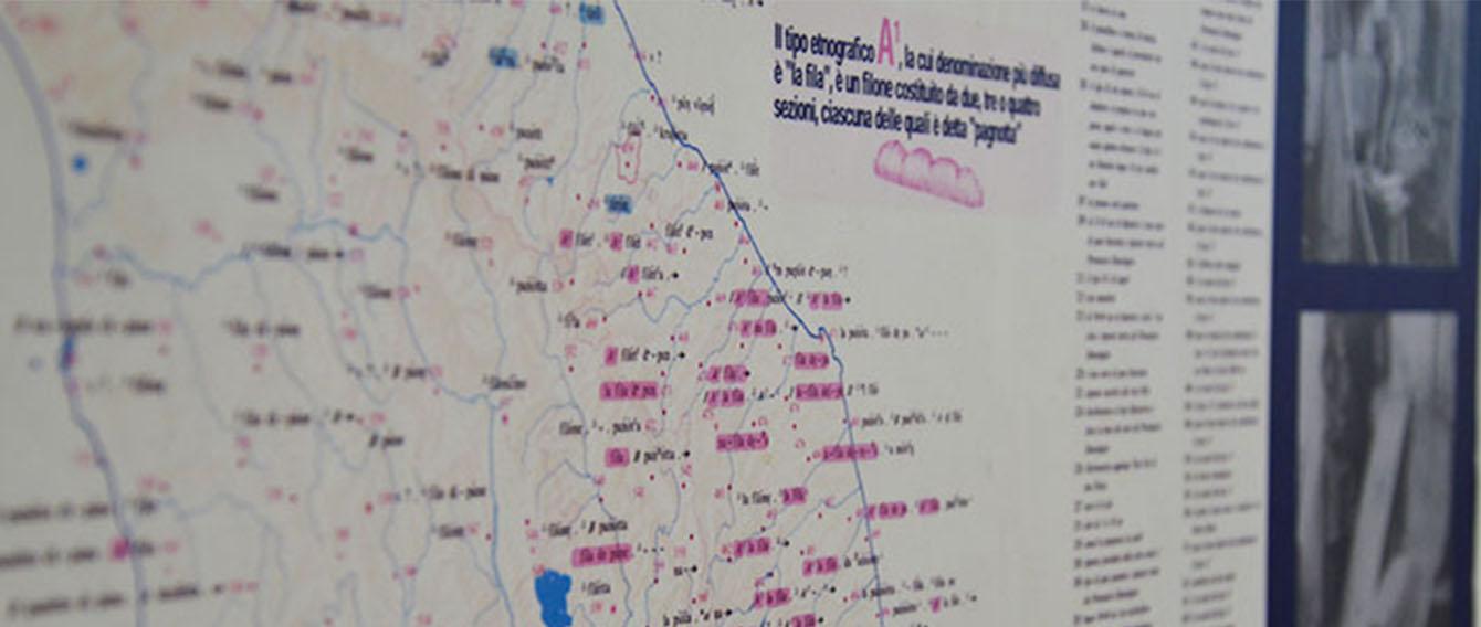 Mappa dell'Atlante Linguistico Italiano